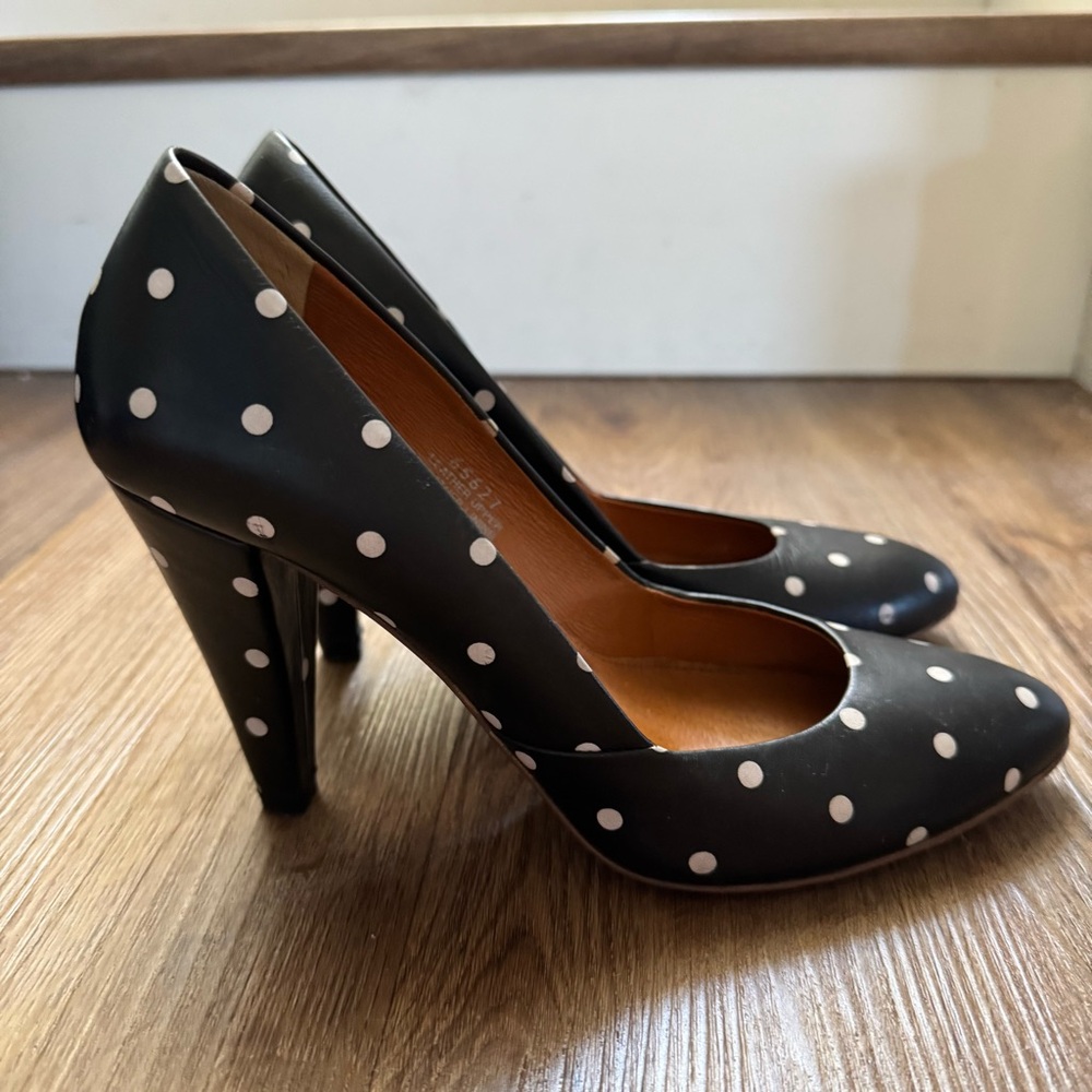 Madewell Polka Dot Black and White Women's Heels